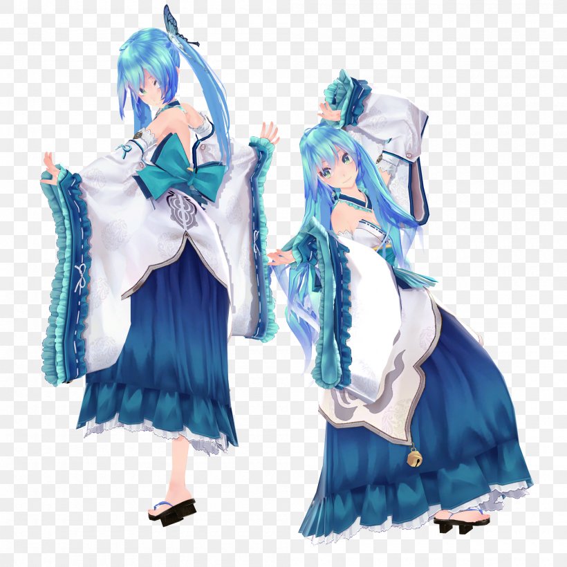 Hatsune Miku Clothing MikuMikuDance Kimono Vocaloid, PNG, 2000x2000px, Watercolor, Cartoon, Flower, Frame, Heart Download Free