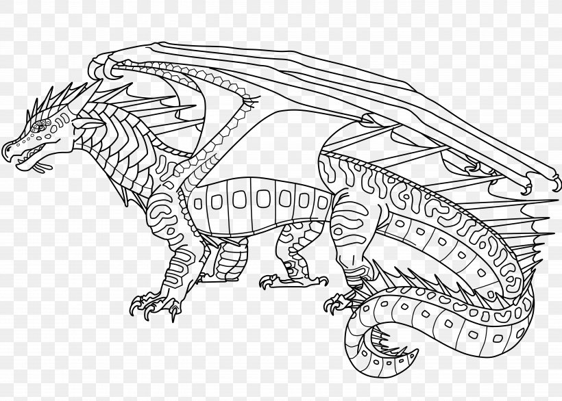 Line Art Wings Of Fire Coloring Book Dragon, PNG, 5500x3931px, Line Art, Art, Artwork, Automotive Design, Black And White Download Free