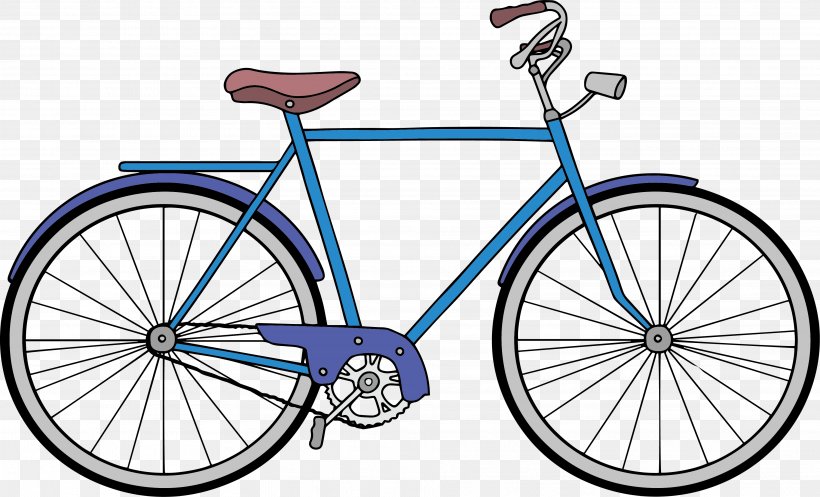 Clip Art: Transportation Bicycle Free Content Clip Art, PNG, 3832x2327px, Clip Art Transportation, Bicycle, Bicycle Accessory, Bicycle Drivetrain Part, Bicycle Frame Download Free