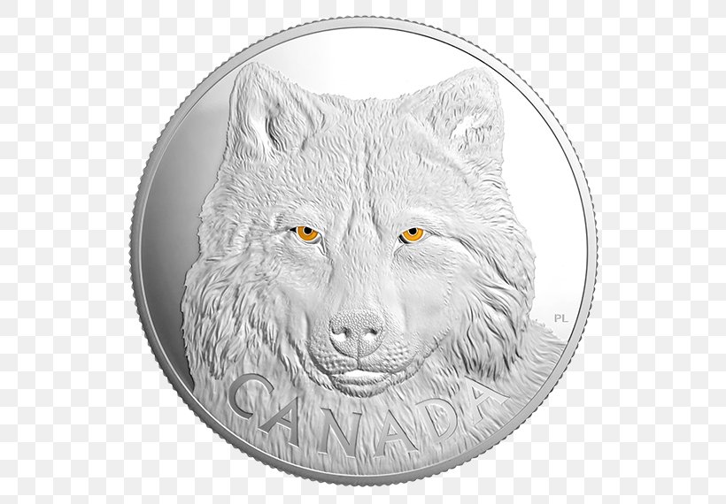 Gray Wolf Canada Silver Coin Silver Coin, PNG, 570x570px, Gray Wolf, Black And White, Britannia, Bullion, Bullion Coin Download Free