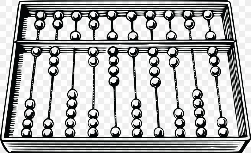 Abacus Counting Clip Art, PNG, 4000x2435px, Abacus, Arithmetic, Auto Part, Black And White, Calculation Download Free