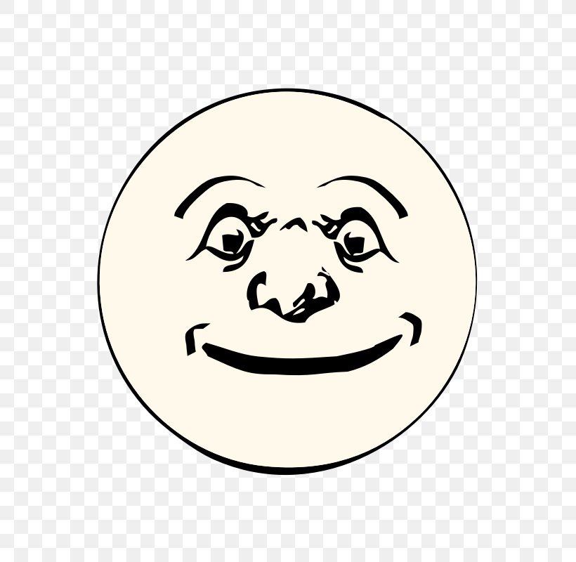 Moon Lunar Phase Smiley Clip Art, PNG, 800x800px, Moon, Area, Emoticon, Emotion, Face Download Free