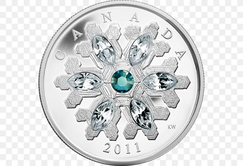 Canada Silver Coin Snowflake, PNG, 560x560px, Canada, Body Jewelry, Button, Coin, Crystal Download Free