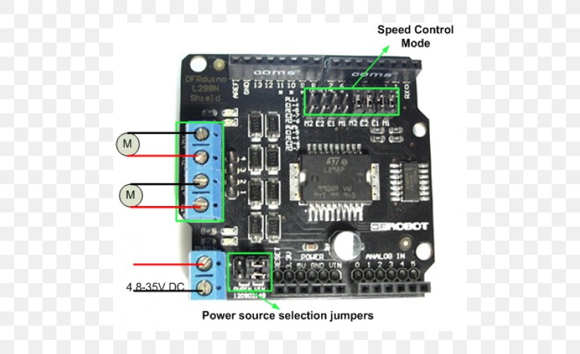 Electric Motor DC Motor Motor Controller H Bridge Arduino, PNG, 500x500px, Electric Motor, Adafruit Industries, Arduino, Circuit Component, Circuit Prototyping Download Free