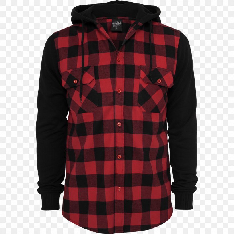 Hoodie T-shirt Check Flannel, PNG, 1000x1000px, Hoodie, Button, Casual, Check, Clothing Download Free