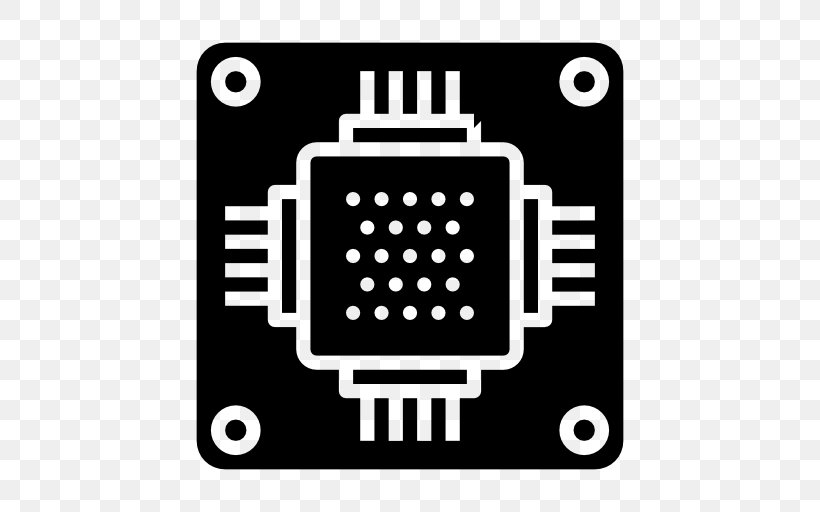 Integrated Circuits & Chips Electronic Circuit, PNG, 512x512px, Integrated Circuits Chips, Auto Part, Black And White, Electronic Circuit, Electronic Circuit Simulation Download Free