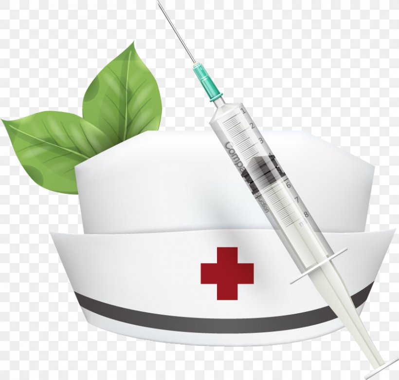 Green Leaf Pattern Painted Barrel Nurse Hat, PNG, 855x814px, Syringe, Disease, Health, Health Beauty, Health Care Download Free