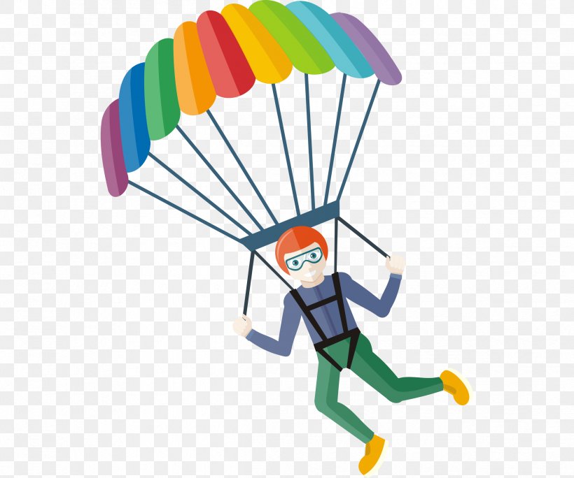 Parachuting Clip Art Parachute Cartoon, PNG, 2395x2000px, Parachuting, Cartoon, Drawing, Extreme Sport, Parachute Download Free