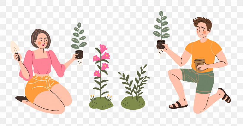 Gardening, PNG, 2500x1301px, Gardening, Biology, Cartoon, Clothing, Happiness Download Free