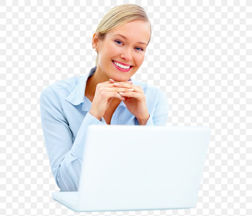 Laptop IPad Smile Woman Business, PNG, 581x704px, Laptop, Business, Business Consultant, Businessperson, Chin Download Free