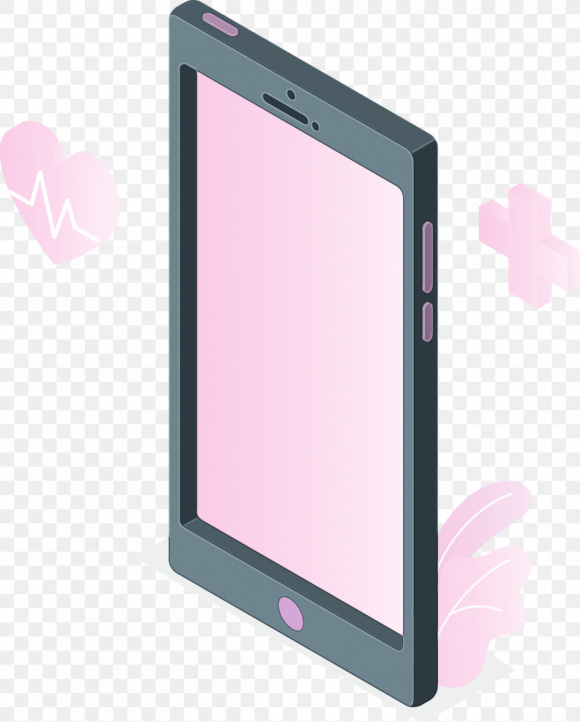 Mobile Device Computer Pink M Multimedia Mobile Phone, PNG, 2408x3000px, Watercolor, Computer, Computer Monitor, Iphone, Mobile Device Download Free