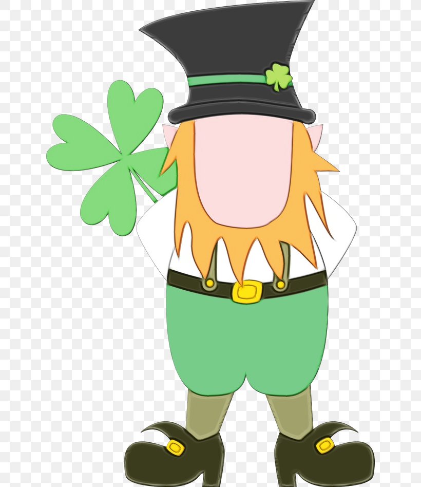 Saint Patricks Day, PNG, 640x948px, Watercolor, Cartoon, Costume, Cuteness, Face Download Free