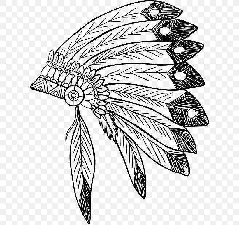 War Bonnet Indigenous Peoples Of The Americas Native Americans In The United States Headgear Clip Art, PNG, 616x774px, War Bonnet, Americans, Art, Artwork, Black And White Download Free