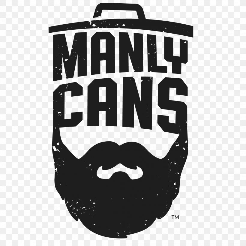 Manly Cans Logo Packaging And Labeling Reuse, PNG, 2083x2083px, Logo, Beverage Can, Black, Black And White, Brand Download Free