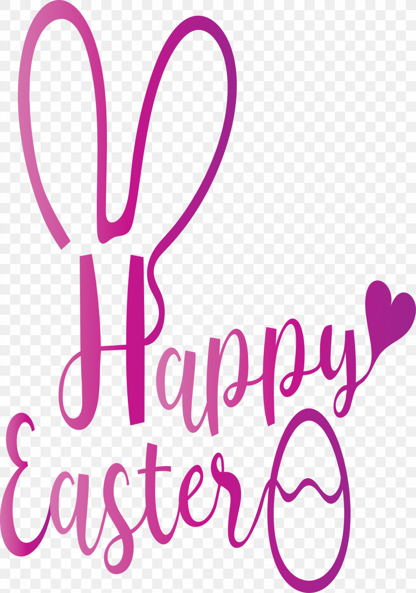 Happy Easter With Bunny Ears, PNG, 2105x3000px, Happy Easter With Bunny Ears, Happy, Heart, Line, Love Download Free