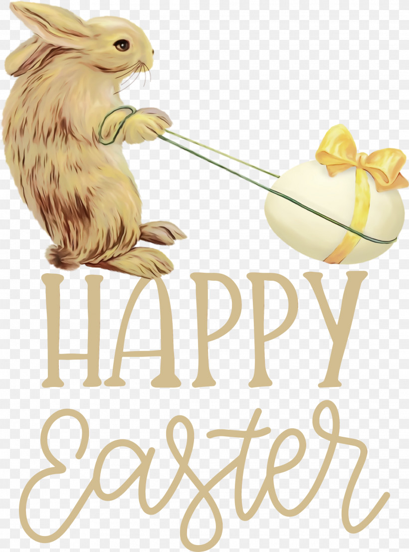 Yellow Meter Tail, PNG, 2222x3000px, Happy Easter, Meter, Paint, Tail, Watercolor Download Free