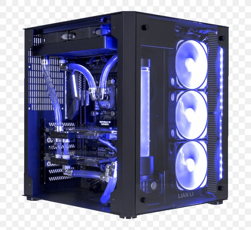 Gaming Computer Overclocking Personal Computer Water Cooling Intel Core I7, PNG, 750x750px, Gaming Computer, Cable Management, Computer, Computer Case, Computer Component Download Free