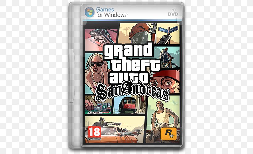 Grand Theft Auto: San Andreas Grand Theft Auto V PlayStation 2 Video Game, PNG, 500x500px, Grand Theft Auto San Andreas, Carl Johnson, Cex, Game, Games Download Free