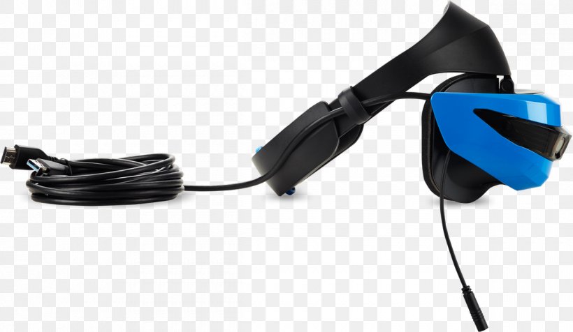 Virtual Reality Headset Windows Mixed Reality Head-mounted Display, PNG, 1200x697px, Virtual Reality Headset, Acer, Audio, Audio Equipment, Cable Download Free