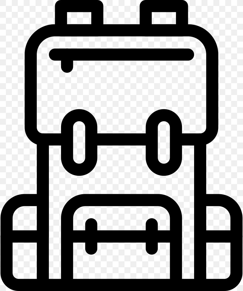 Backpack Travel, PNG, 818x980px, Backpack, Area, Black And White, Hiking, Symbol Download Free