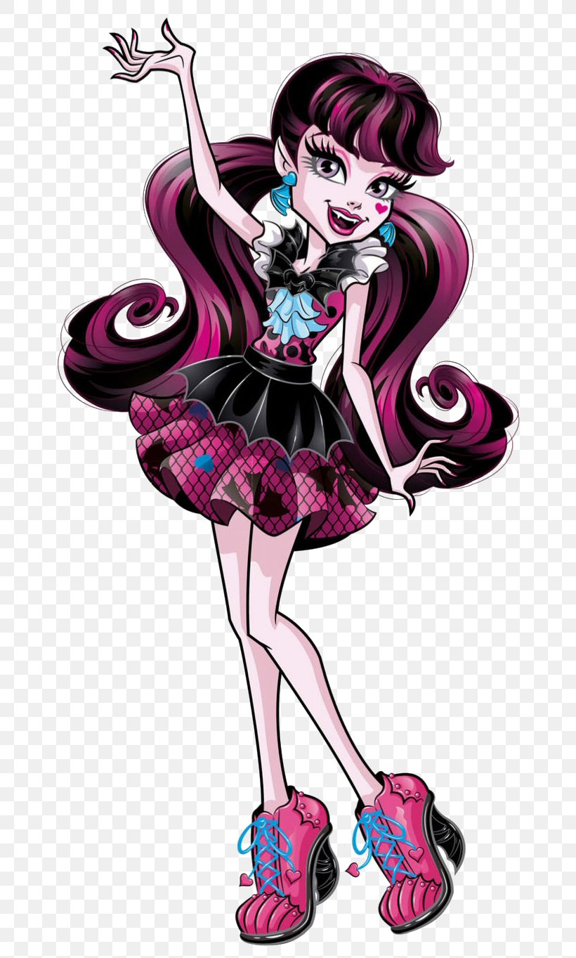 Draculaura Frankie Stein Clawdeen Wolf Monster High Lagoona Blue, PNG, 716x1363px, Watercolor, Cartoon, Flower, Frame, Heart Download Free