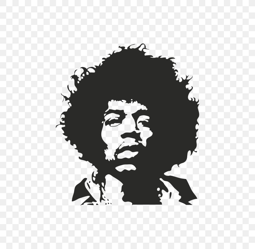 Jimi Hendrix Wall Decal Sticker Art, PNG, 800x800px, Jimi Hendrix, Art, Black, Black And White, Bumper Sticker Download Free
