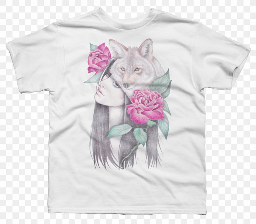 T-shirt Drawing Portrait Animal, PNG, 1800x1575px, Watercolor, Cartoon, Flower, Frame, Heart Download Free