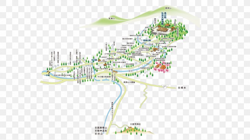 Mount Kōya Map Urban Design Line, PNG, 1208x680px, Map, Area, Branch, Diagram, Organism Download Free