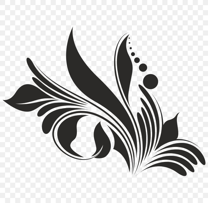 Floral Design Clip Art, PNG, 800x800px, Floral Design, Art, Black, Black And White, Butterfly Download Free