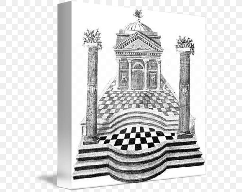 Solomon's Temple Freemasonry Masonic Lodge Masonic Temple, PNG, 587x650px, Temple, Arch, Architecture, Black And White, Boaz And Jachin Download Free