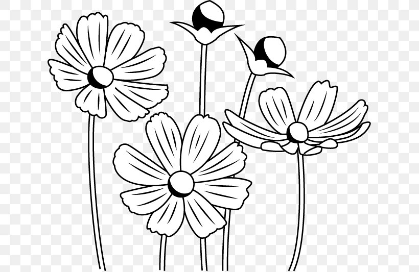 Floral Design Black And White Monochrome Painting Drawing, PNG, 633x533px, Floral Design, Area, Artwork, Black And White, Cartoon Download Free