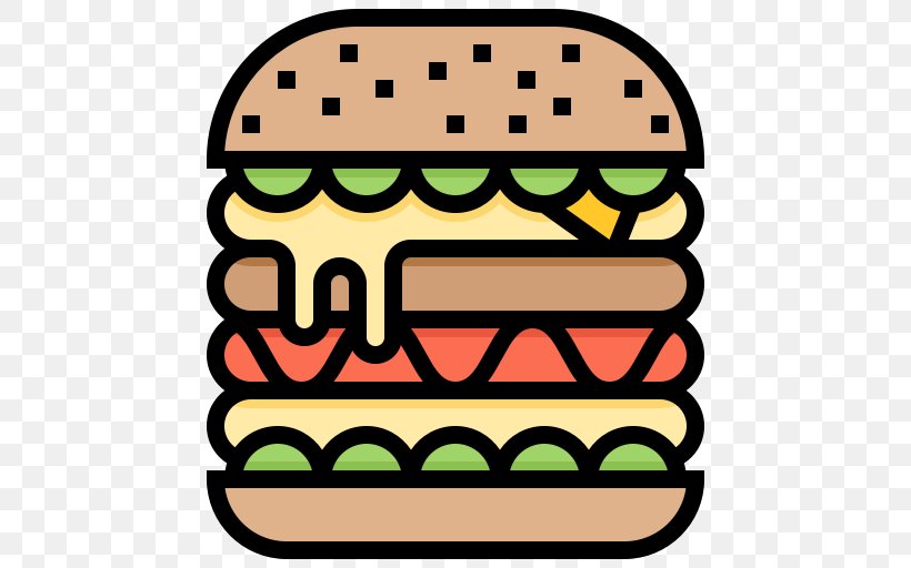 Hamburger Fast Food Transparent Clipart., PNG, 512x512px, Fast Food, Cuisine, Food, Yellow Download Free