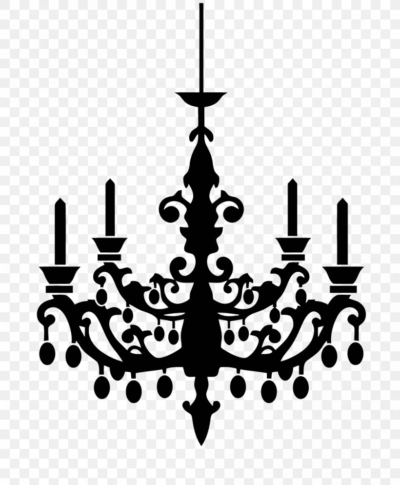Chandelier Silhouette Clip Art, PNG, 1000x1213px, Chandelier, Art, Black And White, Candle Holder, Ceiling Fixture Download Free