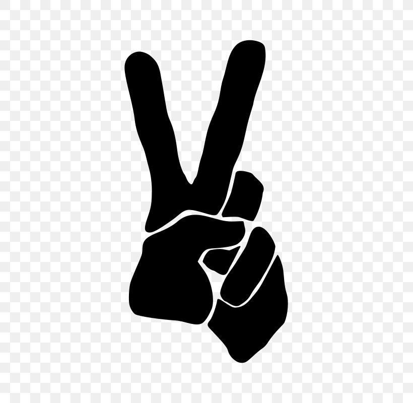 Peace Symbols Silhouette V Sign Clip Art, PNG, 405x800px, Peace Symbols, Black, Black And White, Finger, Hand Download Free