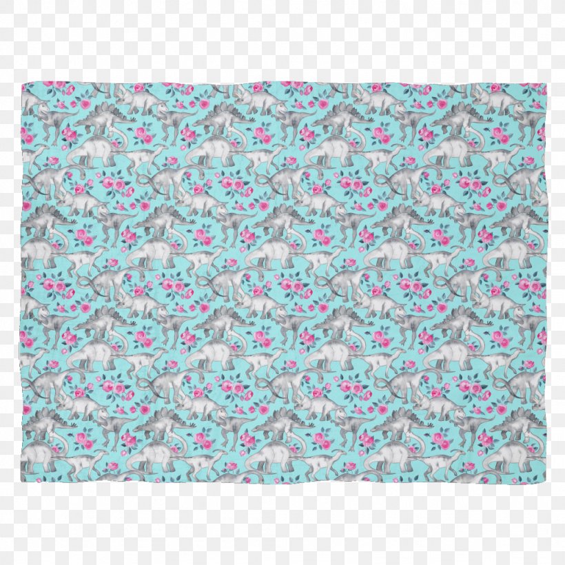 Dinosaur Blanket Rectangle Turquoise Towel, PNG, 1024x1024px, Dinosaur, Aqua, Blanket, Blue, Carpet Download Free
