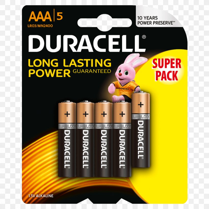 Electric Battery Duracell Turbo AAA 4s Power Converters Font Product, PNG, 1000x1000px, Electric Battery, Battery, Brand, Computer Component, Electronic Device Download Free