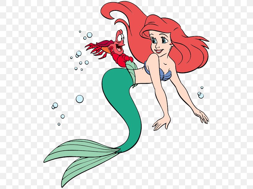 Ariel Sebastian The Little Mermaid The Prince, PNG, 542x612px, Watercolor, Cartoon, Flower, Frame, Heart Download Free