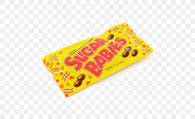 Sugar Babies Theater Sugar Daddy Candy Product, PNG, 500x500px, Sugar Babies, Candy, Snack, Sugar Daddy, Yellow Download Free