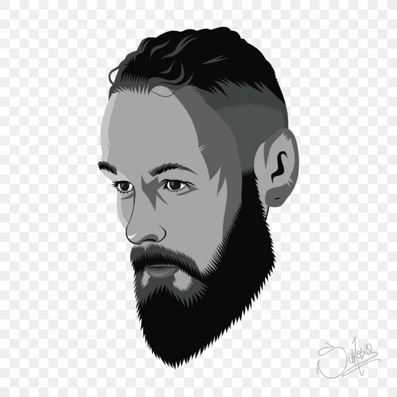 Beard Chin Moustache Jaw Mouth, PNG, 1000x1000px, Beard, Art, Behavior, Black And White, Chin Download Free