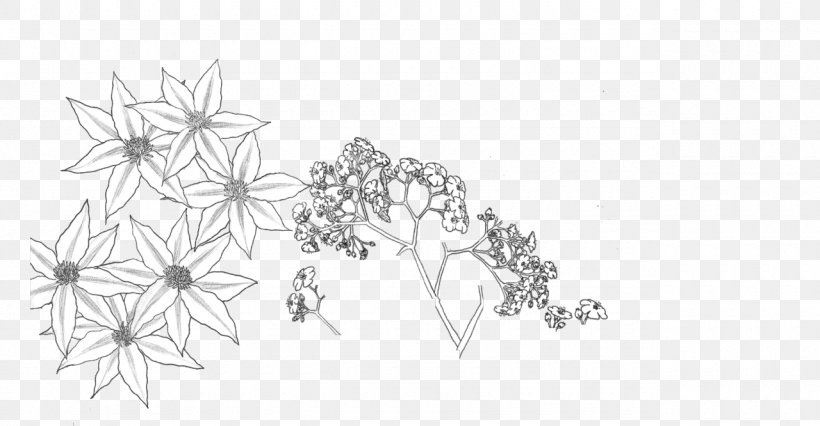 Black And White Line Art Drawing Monochrome Sketch, PNG, 1280x666px, Black And White, Art, Artwork, Body Jewelry, Branch Download Free