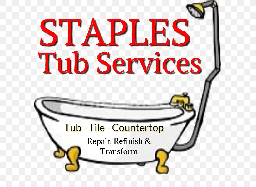 Bathtub Refinishing Bathroom Brand Staples Tub Services, PNG, 600x600px, Bathtub, Area, Bathroom, Bathtub Refinishing, Brand Download Free