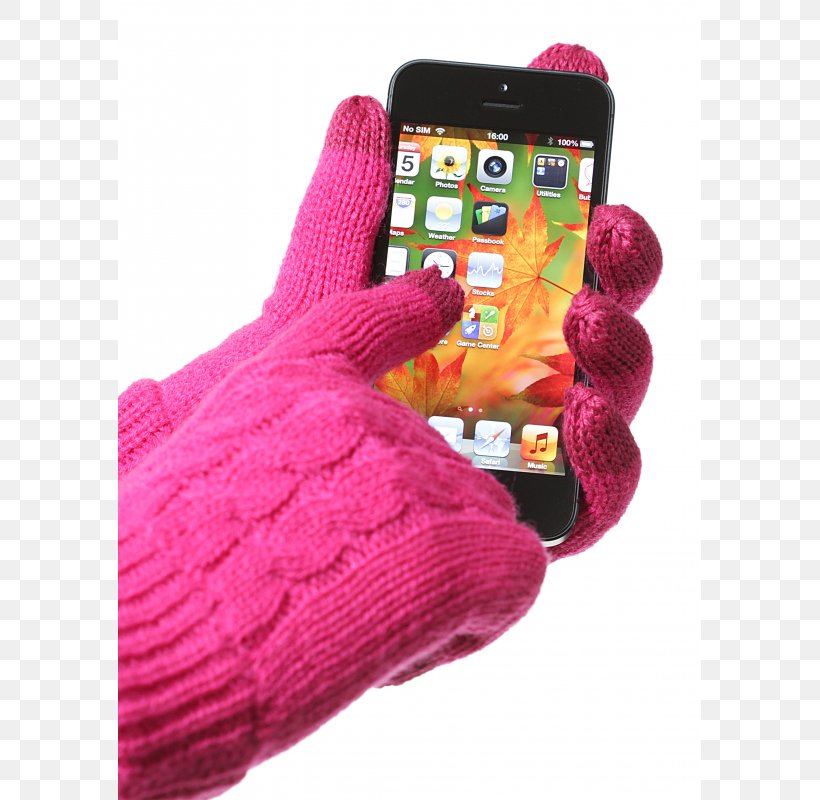 Glove Touchscreen IPhone Wool, PNG, 800x800px, Glove, Apple, Iphone, Ipod, Magenta Download Free