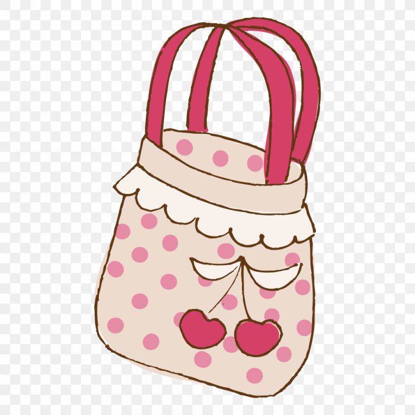 Cute Hand Drawn Hot Pink Luxury Purse Bag with Pearl Cartoon Illustration  27147791 PNG