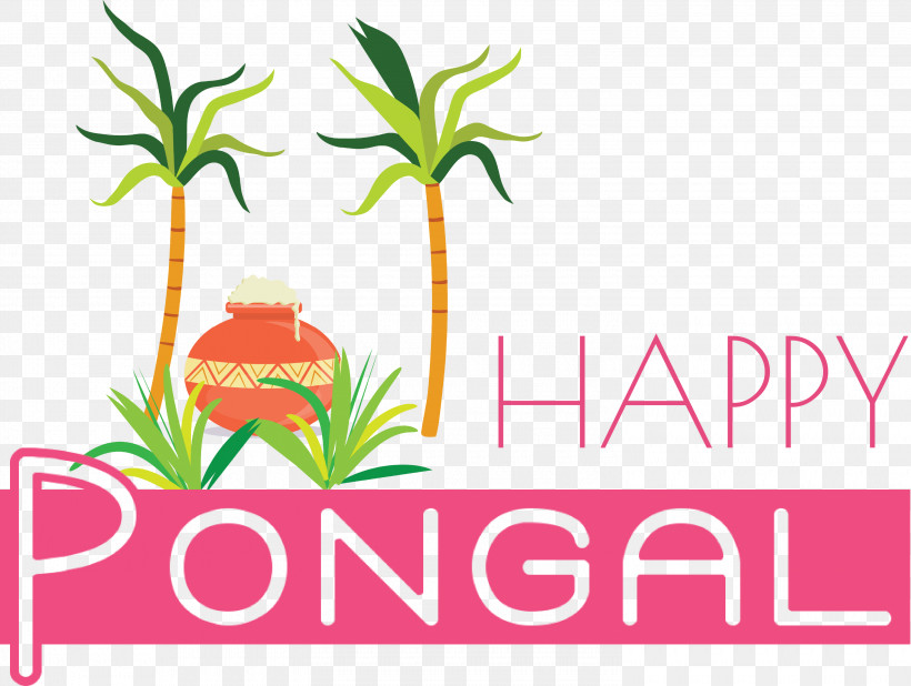 Pongal Happy Pongal, PNG, 3000x2262px, Pongal, Flora, Flower, Happy Pongal, Logo Download Free