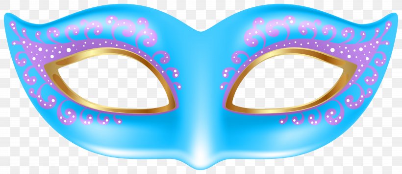 Mask Masquerade Ball Clip Art, PNG, 8000x3477px, Mask, Blindfold, Blue, Color, Jaw Download Free
