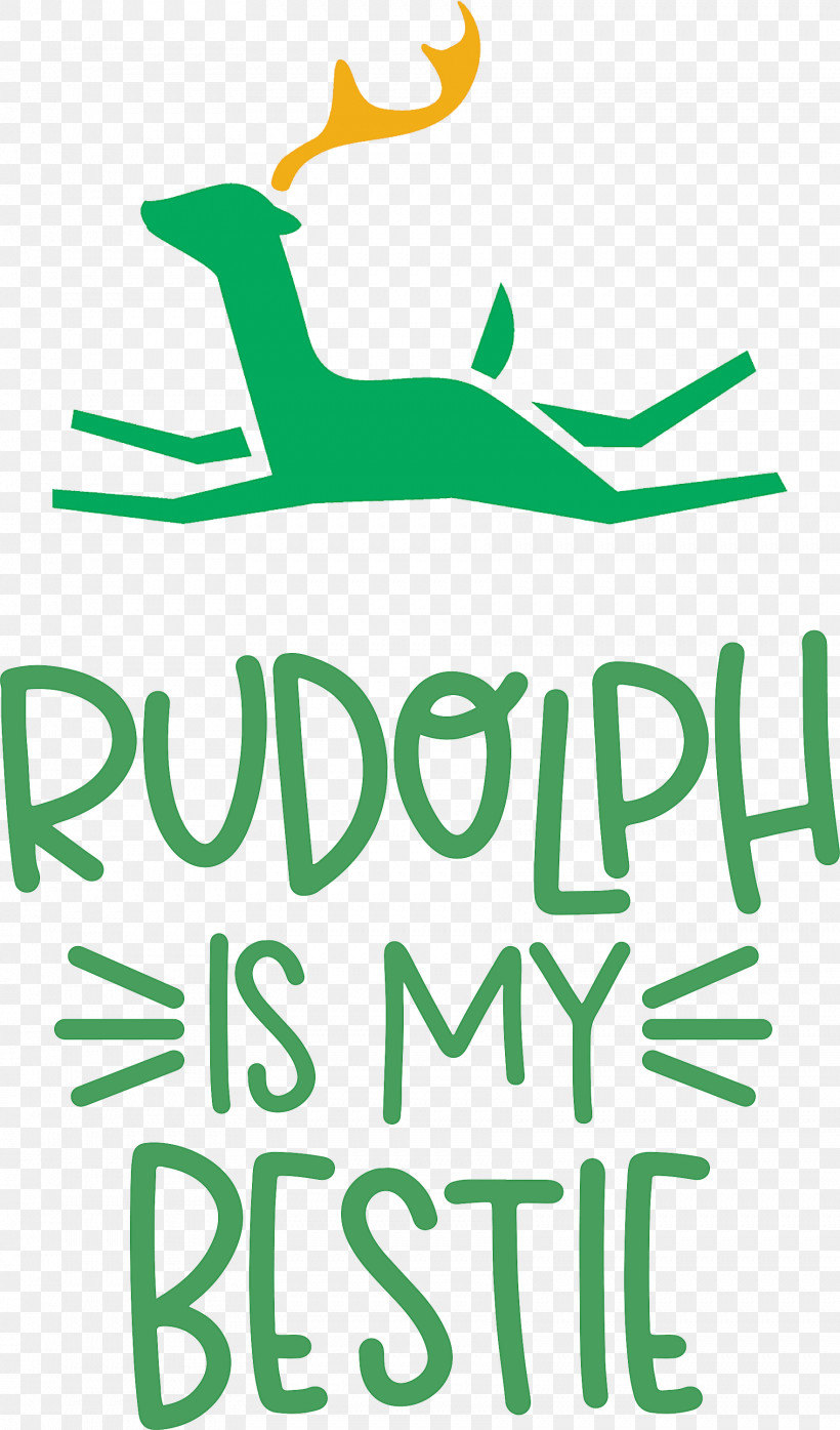 Rudolph Is My Bestie Rudolph Deer, PNG, 1763x3000px, Rudolph Is My Bestie, Christmas, Deer, Green, Leaf Download Free