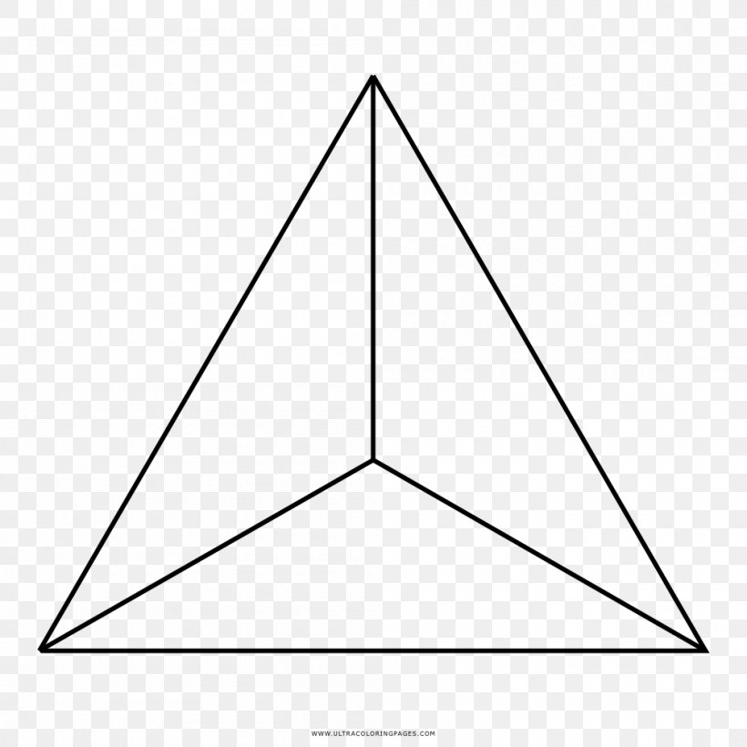 Tetrahedron Triangle Drawing Coloring Book, PNG, 1000x1000px, Tetrahedron, Area, Ausmalbild, Black And White, Coloring Book Download Free