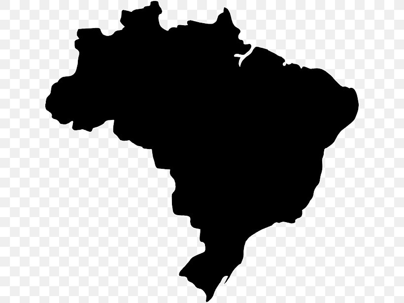 Brazil Vector Map Clip Art, PNG, 640x614px, Brazil, Black, Black And White, Blank Map, Istock Download Free