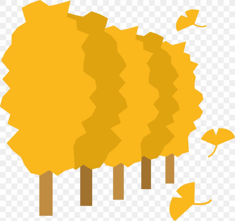 Ginkgo Biloba Autumn Clip Art, PNG, 1396x1314px, Ginkgo Biloba, Area, Autumn, Border, Branch Download Free