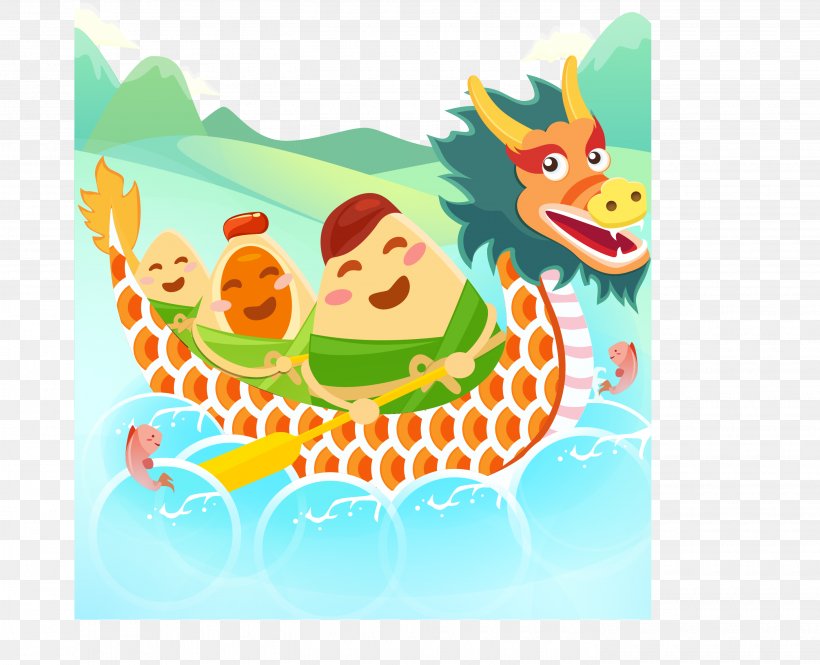 Zongzi Dragon Boat Festival U7aefu5348 Bateau-dragon, PNG, 2830x2297px, Zongzi, Area, Art, Bateaudragon, Cartoon Download Free